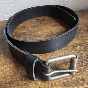 Black Leather Belt Size 36